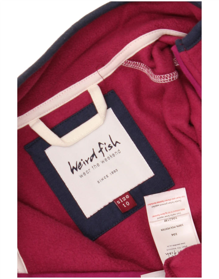 Weird Fish Veste polaire pour femme UK 10 Petit Bordeaux Polyester