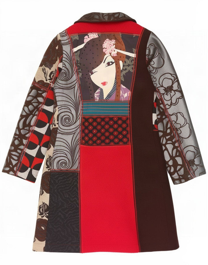 Desigual Pardessus graphique pour femme EU 40 Medium Multicolore Floral