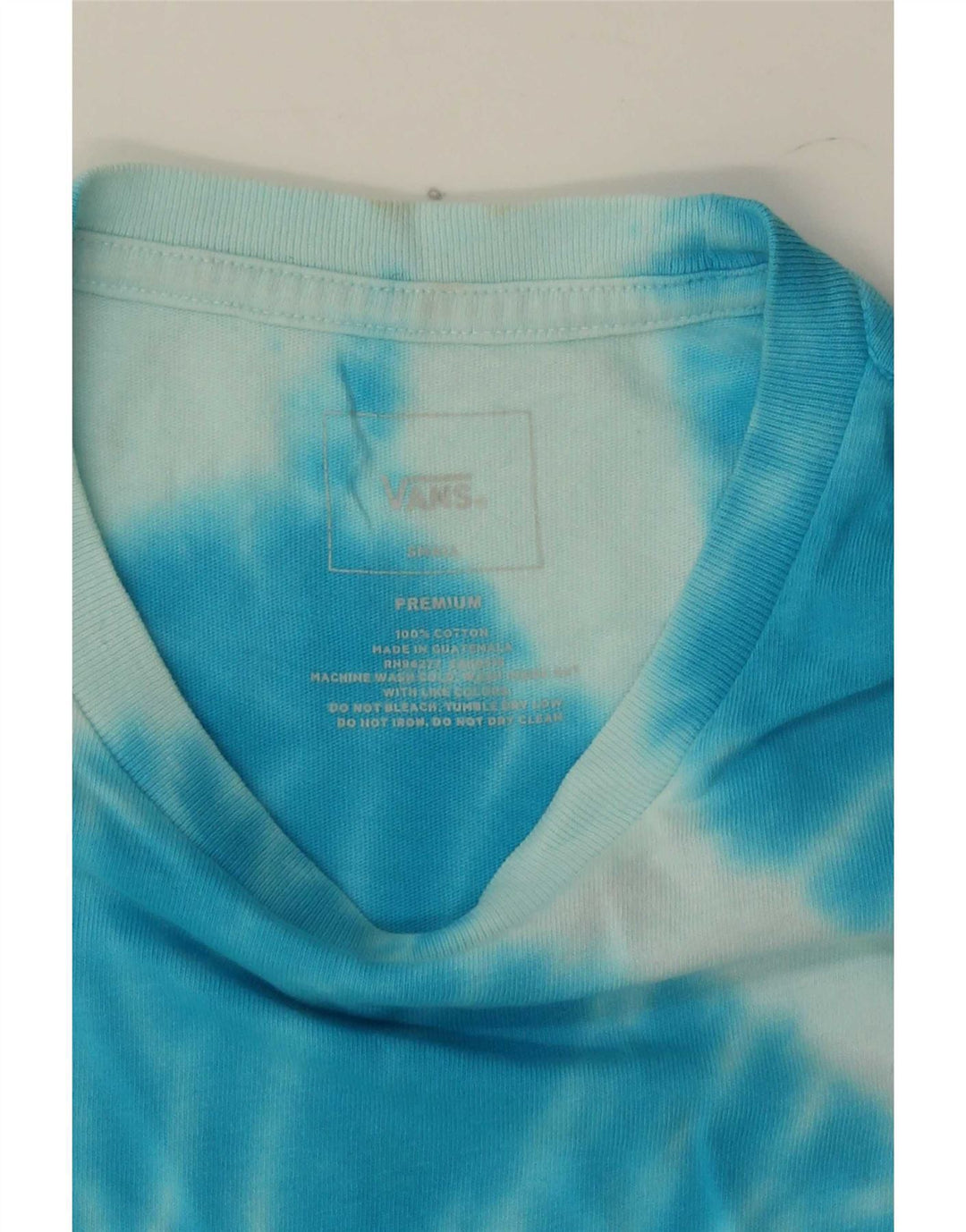Vans T-Shirt Homme Petit Bleu Tie Dye Coton