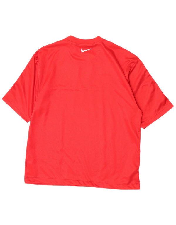 Nike T-Shirt Homme UK 45/47 XL Rouge Colorblock Polyester