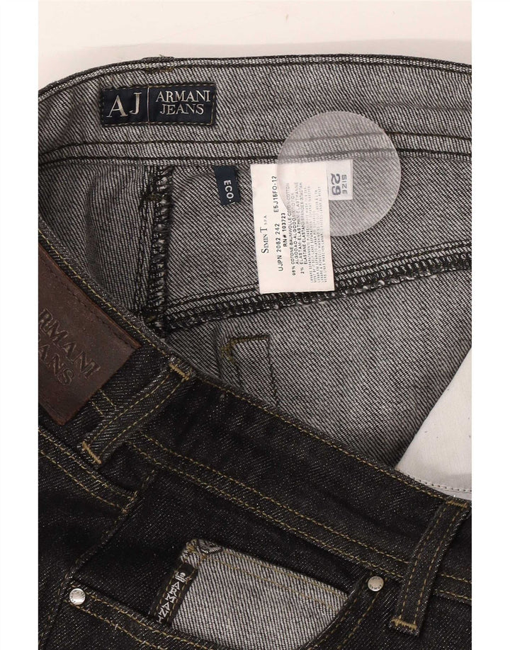 Armani Femme Jean Court W29 L23 Coton Noir