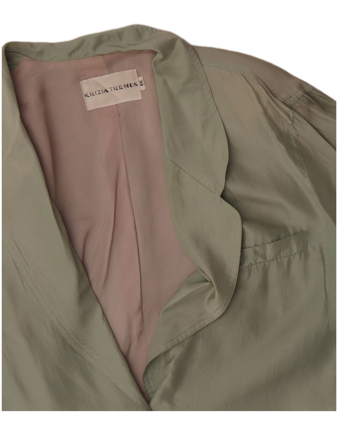 KRIZIA Veste Blazer 2 Boutons Femme IT 46 Large Vert