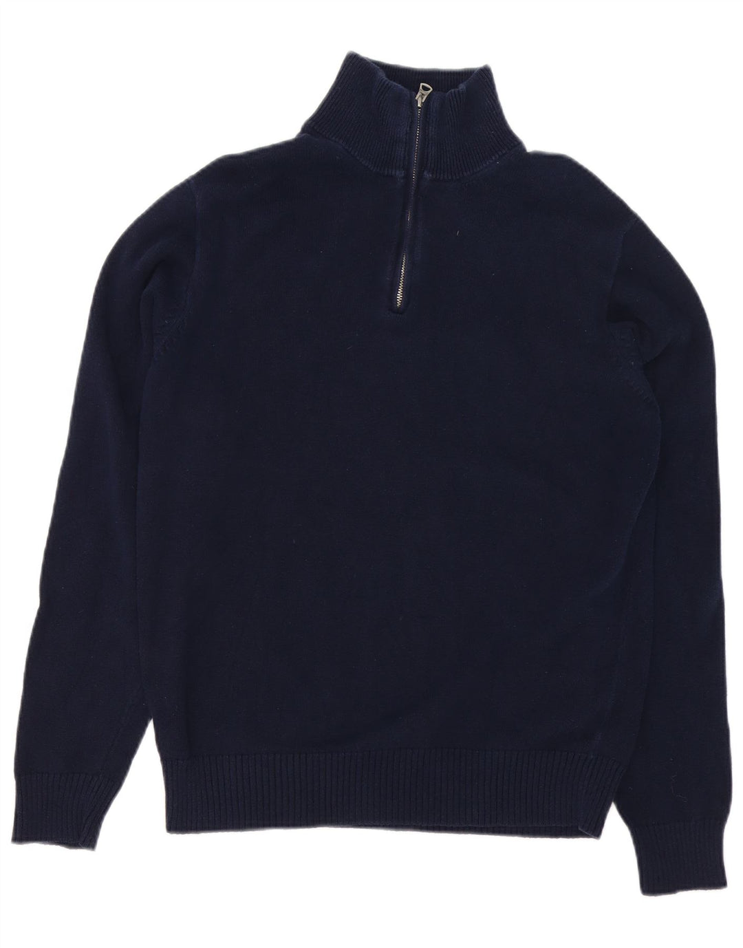 J. Crew Pull Col Zippé Homme Bleu Marine Moyen Coton