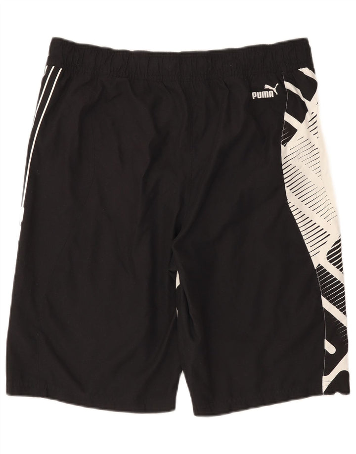 Puma Short de Bain Graphic Homme Noir Moyen Polyester Colorblock
