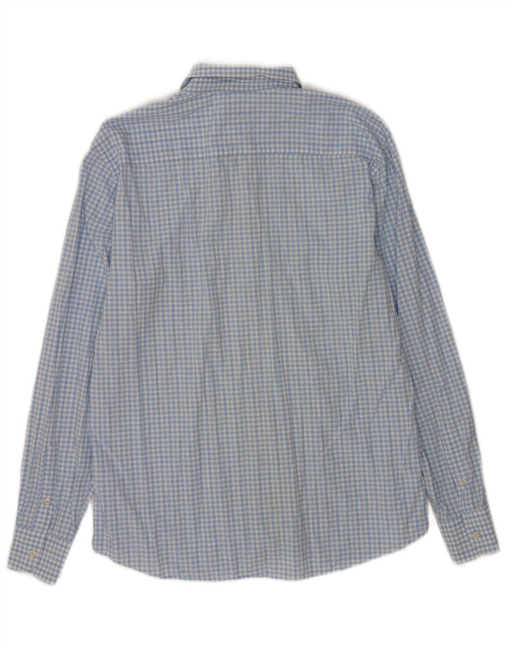 Massimo Dutti Chemise décontractée pour homme XL en coton vichy bleu