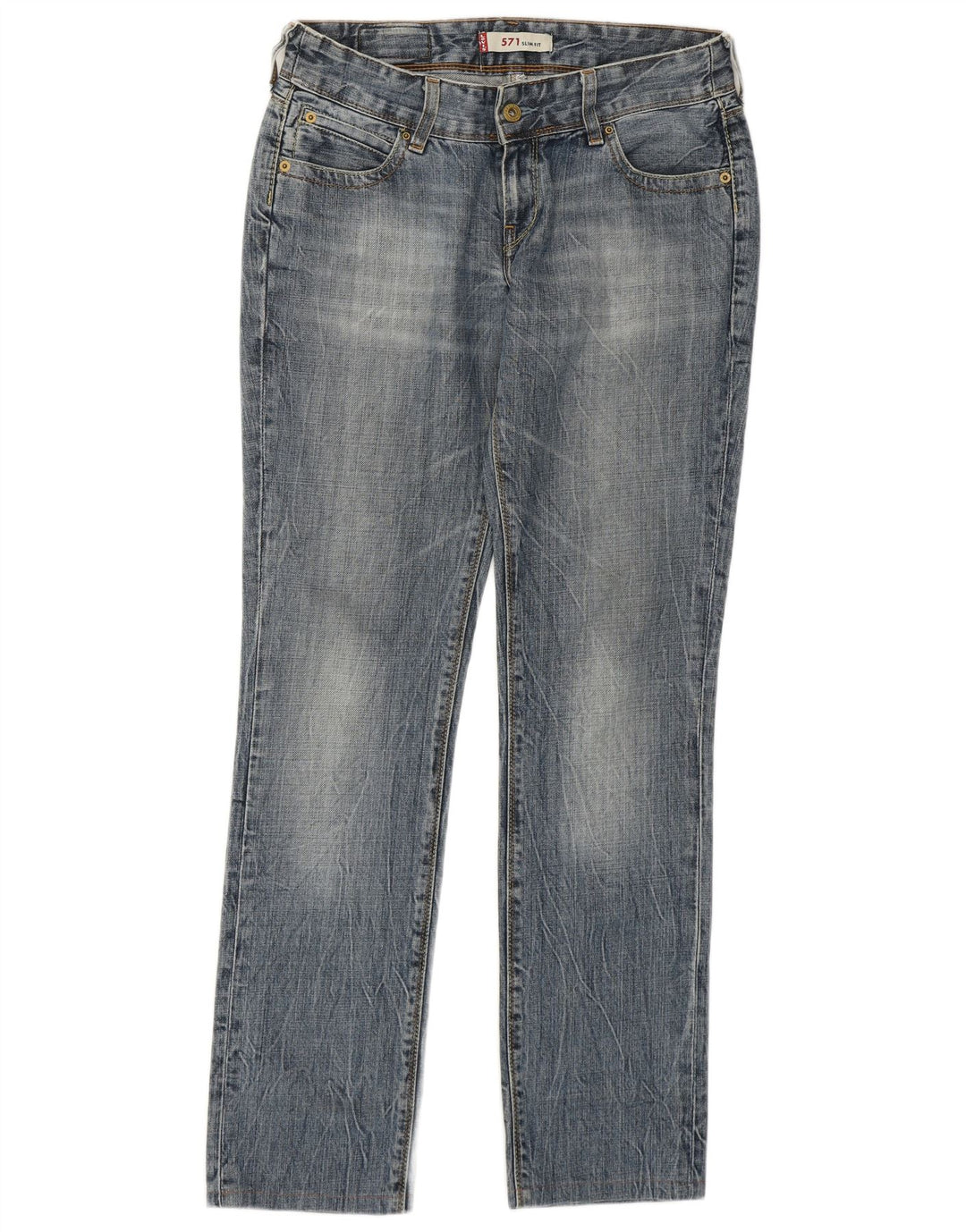 Levi's Jean Slim 571 Femme W29 L30 Bleu Coton