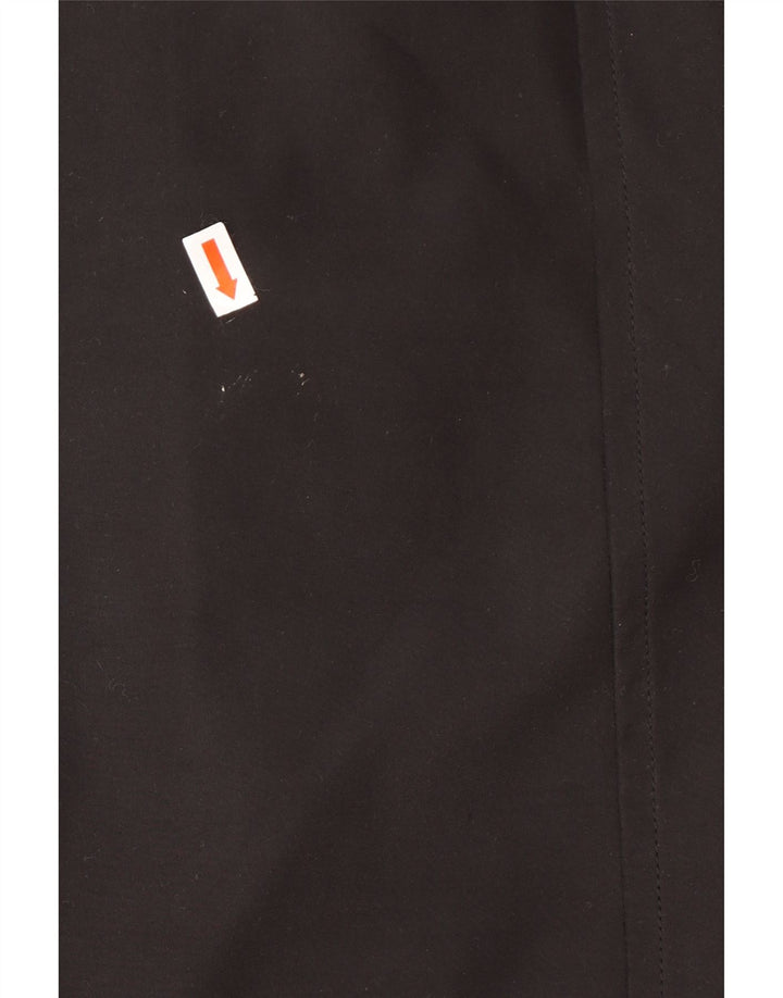 TOMMY HILFIGER Manteau coupe-vent pour femme UK 16 Large Noir Polyester