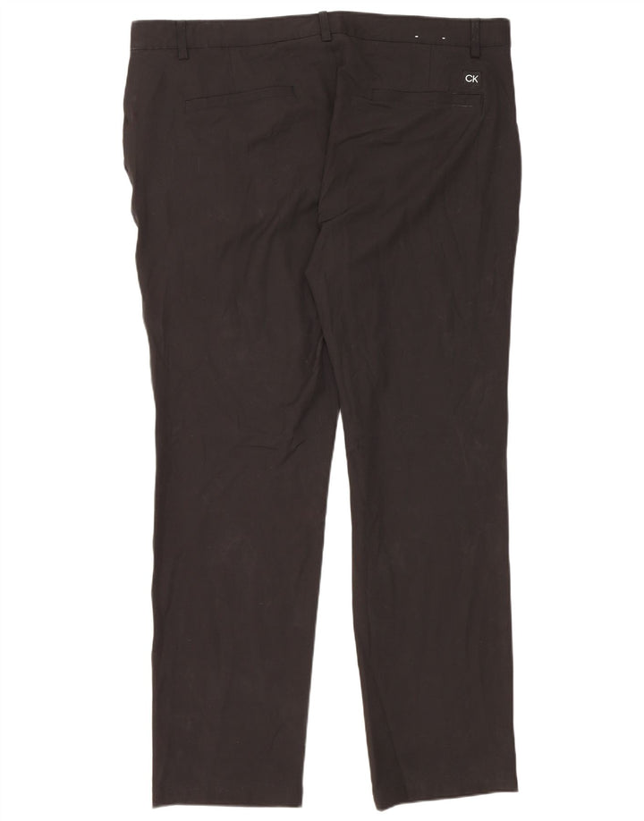 Calvin Klein Pantalon Chino Droit Homme W42 L33 Noir Polyester