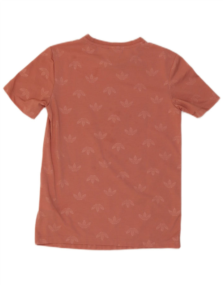 Adidas T-shirt graphique pour femme UK 8 Petit Rose Polyester