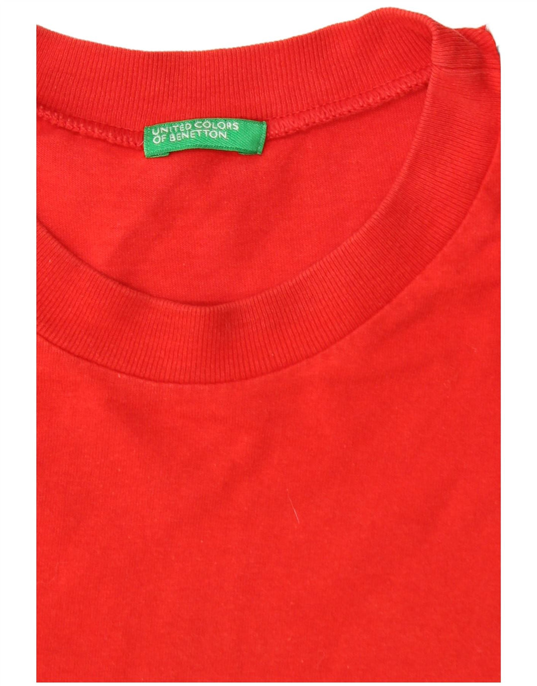 BENETTON T-Shirt Graphique Homme Rouge Moyen