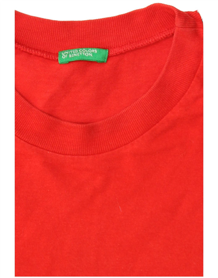 BENETTON T-Shirt Graphique Homme Rouge Moyen