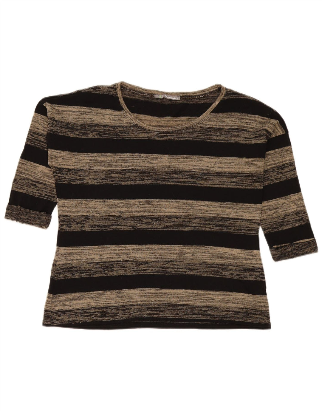 Marks & Spencer Haut surdimensionné à manches 3/4 pour femme UK 10 Petit gris rayé