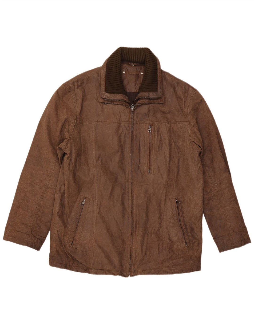 REWARD Veste en cuir pour homme UK 40 Grand cuir marron