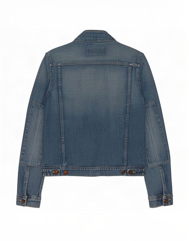 Fcuk Veste en jean pour femme UK 10 Petit coton bleu