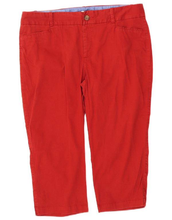 Dockers Pantalon Capri Droit Femme US 18 2XL W40 L21 Rouge Coton
