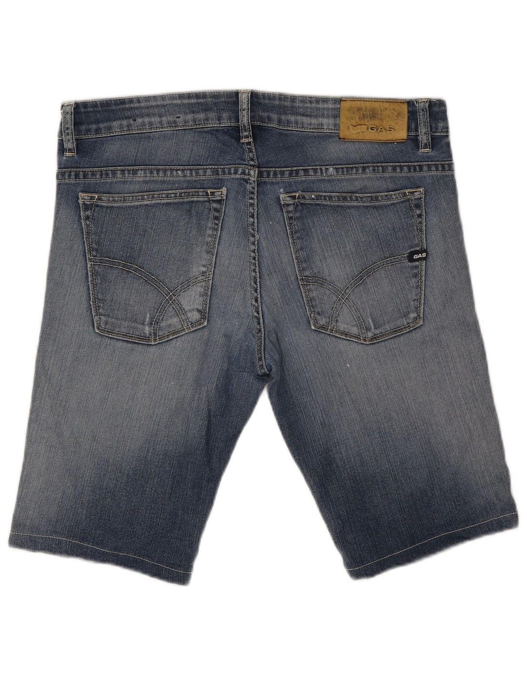Gas Mens Denim Shorts W32 Medium Blue Cotton