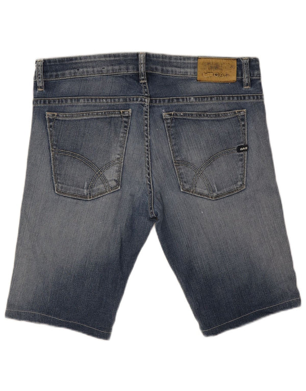 Gas Mens Denim Shorts W32 Medium Blue Cotton