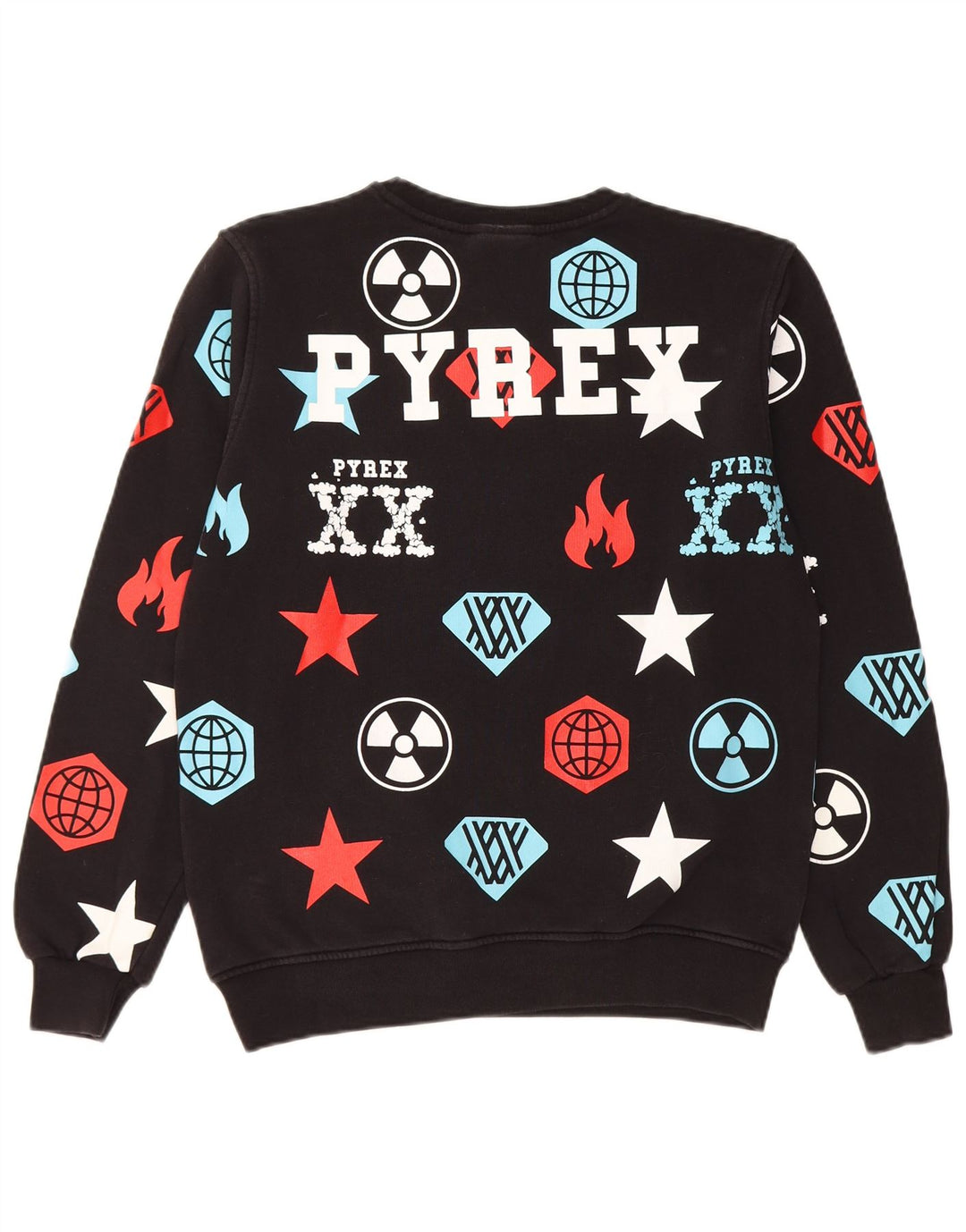 Pyrex Sweat-shirt graphique pour garçon 13-14 ans 2XL Noir Coton