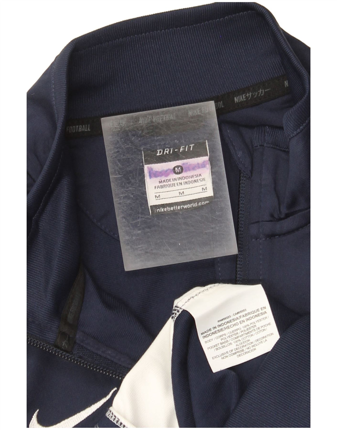 Veste de survêtement Nike Dri Fit pour homme, bleu marine moyen, color block