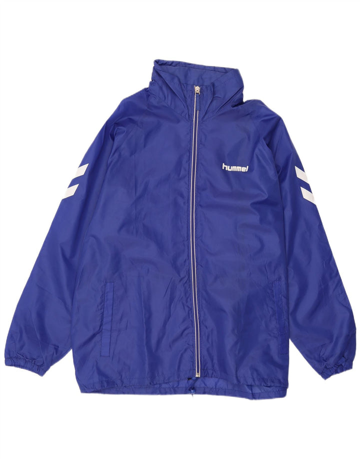 HUMMEL Veste de pluie à capuche graphique pour homme UK 42 XL Bleu Polyester