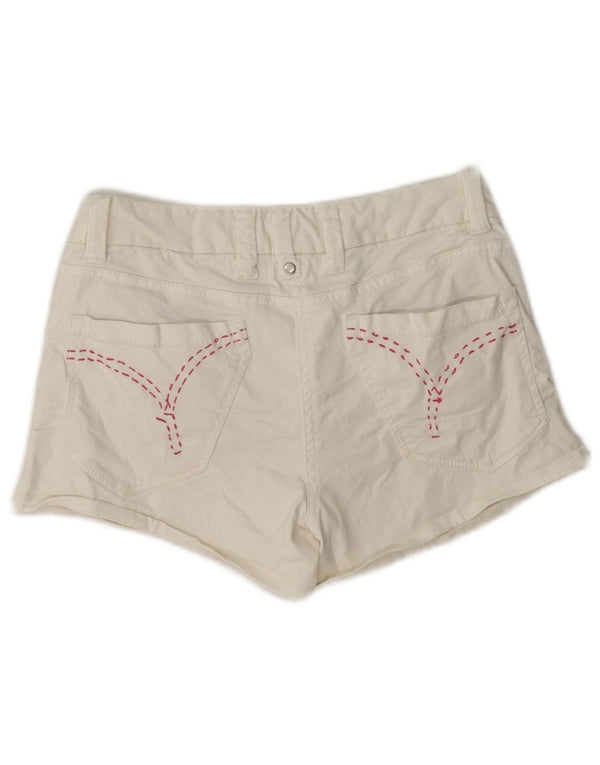 Avirex Short en jean pour femme EU 40 Medium W27 Coton blanc cassé