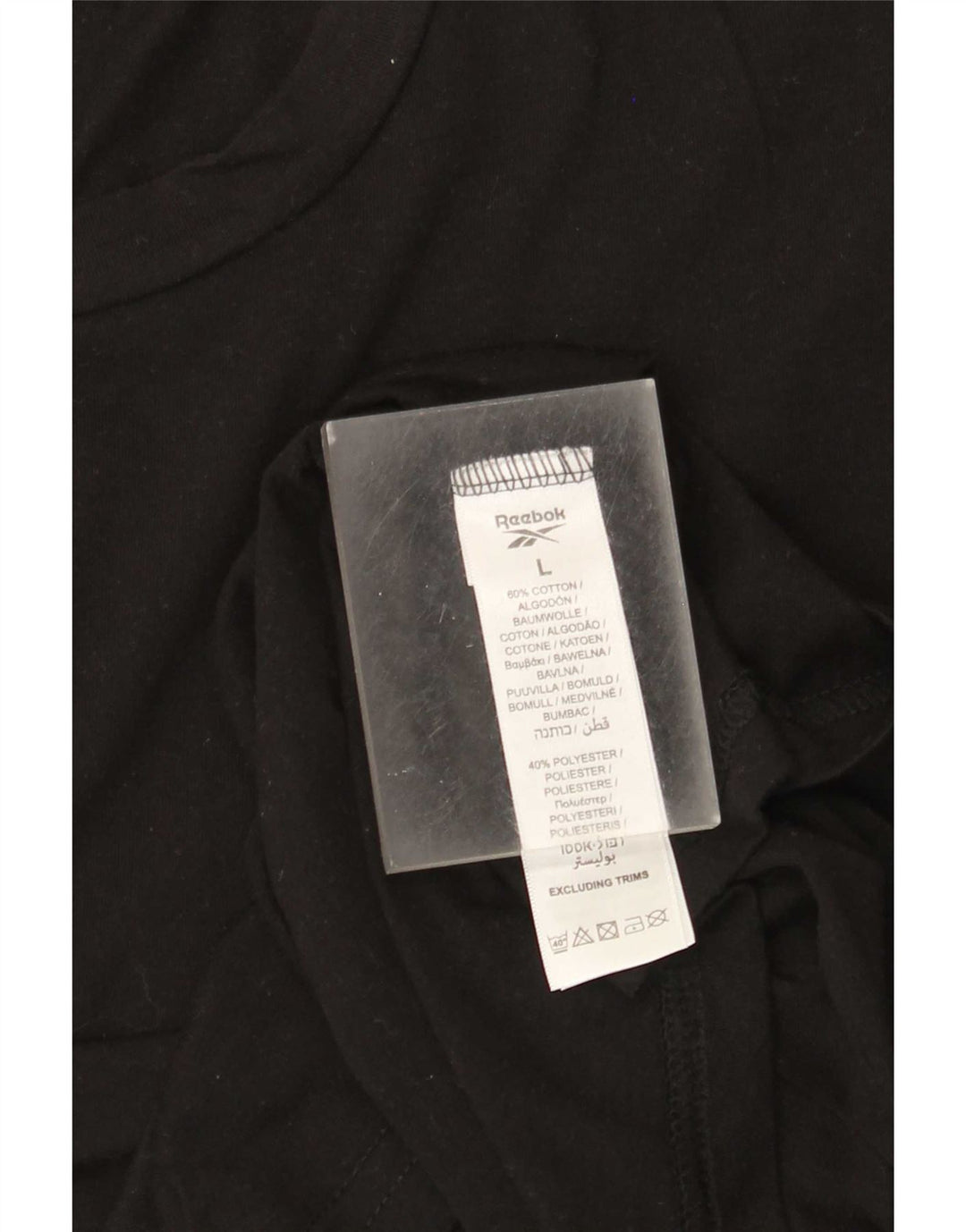 Reebok T-Shirt Homme Haut Large Noir Coton