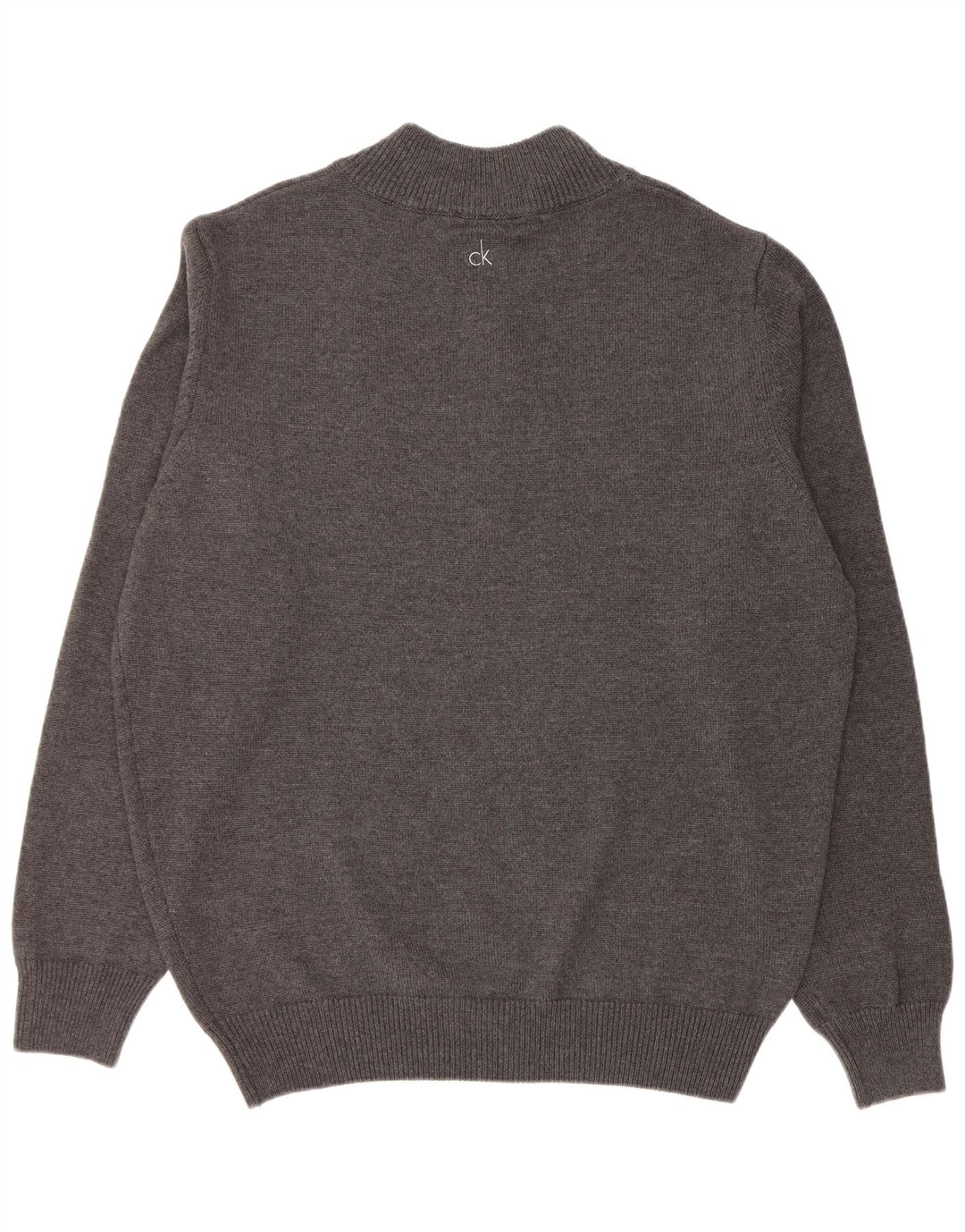 CALVIN KLEIN Pull de golf à col zippé pour homme 2XL Gris Coton