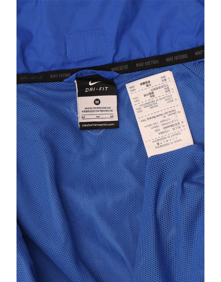 Nike Veste de pluie à capuche pour homme UK 38 Bleu moyen Colorblock Nylon