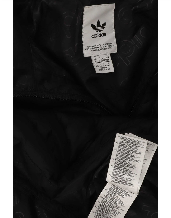 Adidas Veste matelassée à capuche pour femme UK 14 Medium Noir Polyester