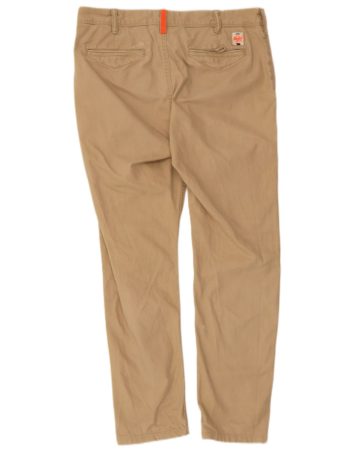 Superdry Pantalon Chino Slim Homme Petit W34 L27 Coton Beige