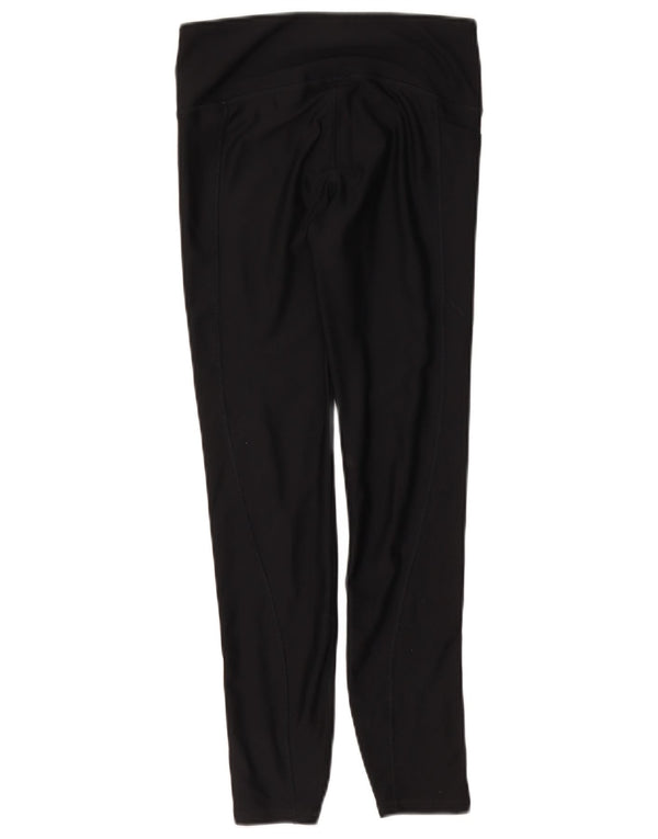 Under Armour Womens Heat Gear Leggings UK 10 Small  Black Polyester
