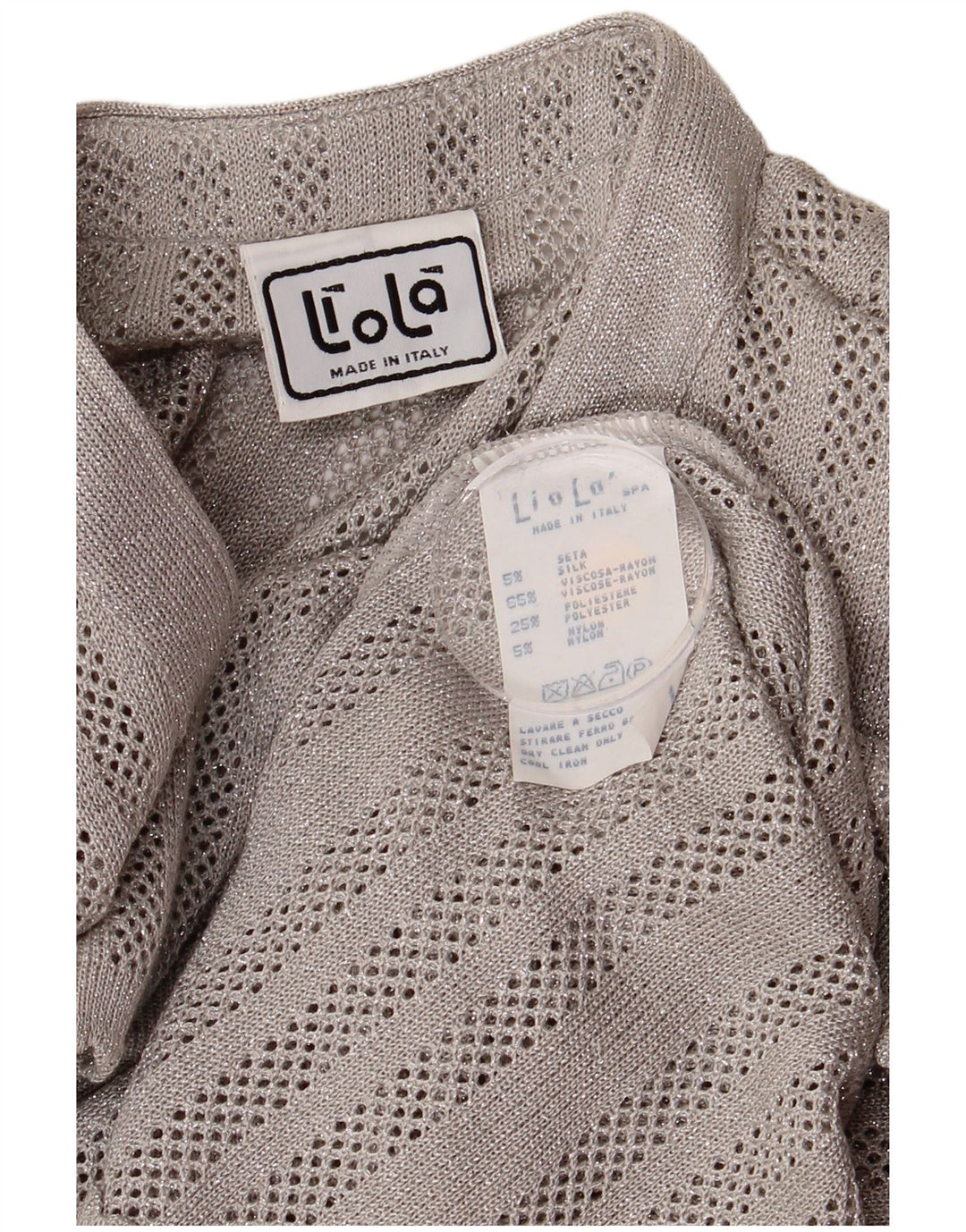 LIOLA Pull Cardigan Femme UK 12 Viscose Moucheté Gris Moyen