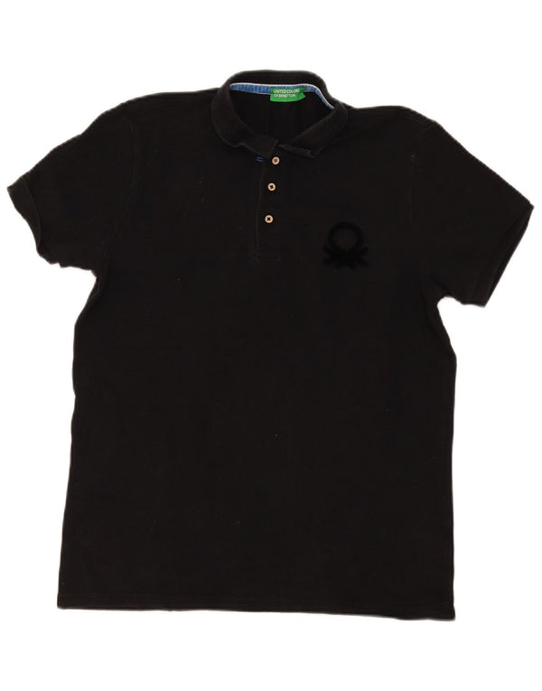 Benetton Polo Homme Large Noir Coton