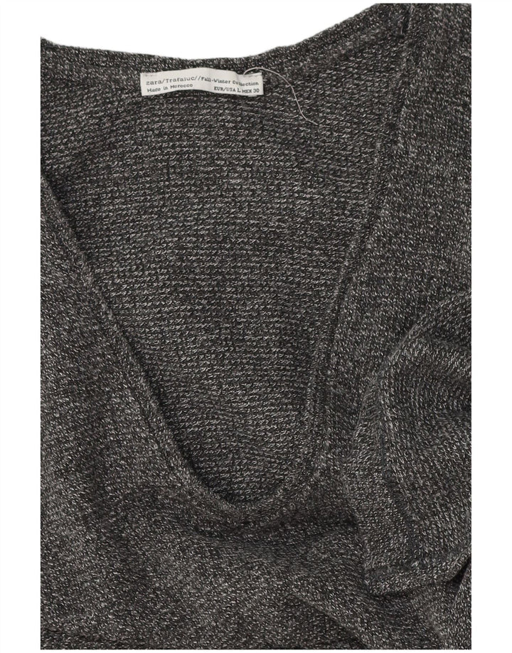 Zara Tunique à manches longues pour femme UK 14 Large Gris