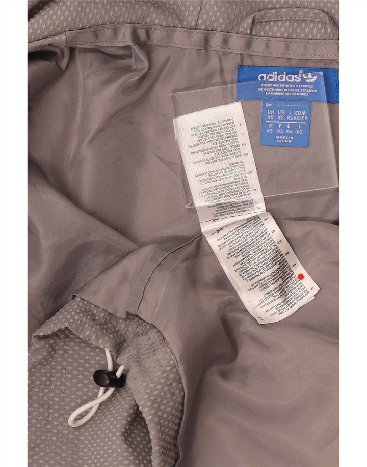 Adidas Veste de pluie à capuche pour homme UK 34 XS Gris Colorblock Polyester