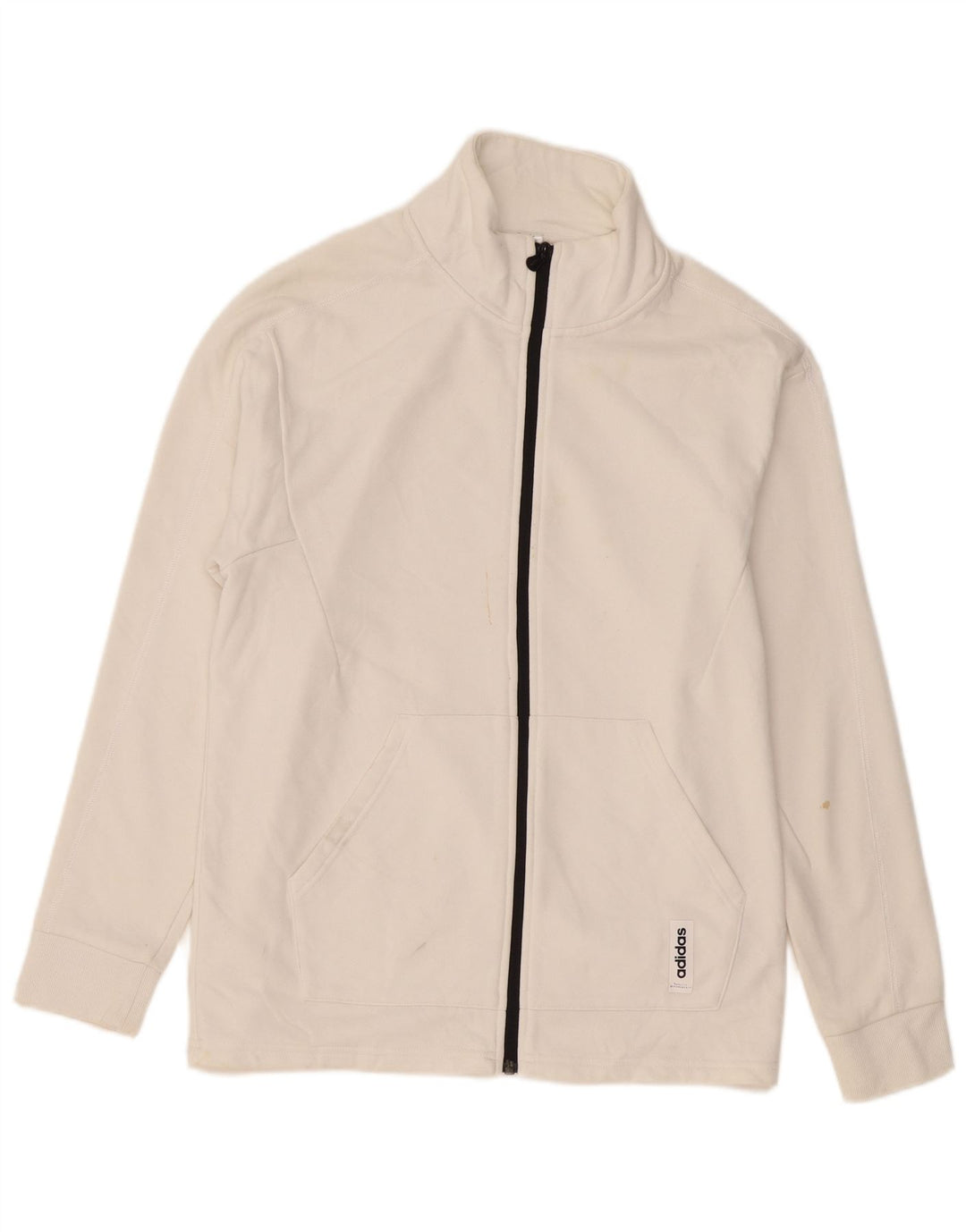 ADIDAS Veste de survêtement pour femme UK 16/18 Grand coton blanc