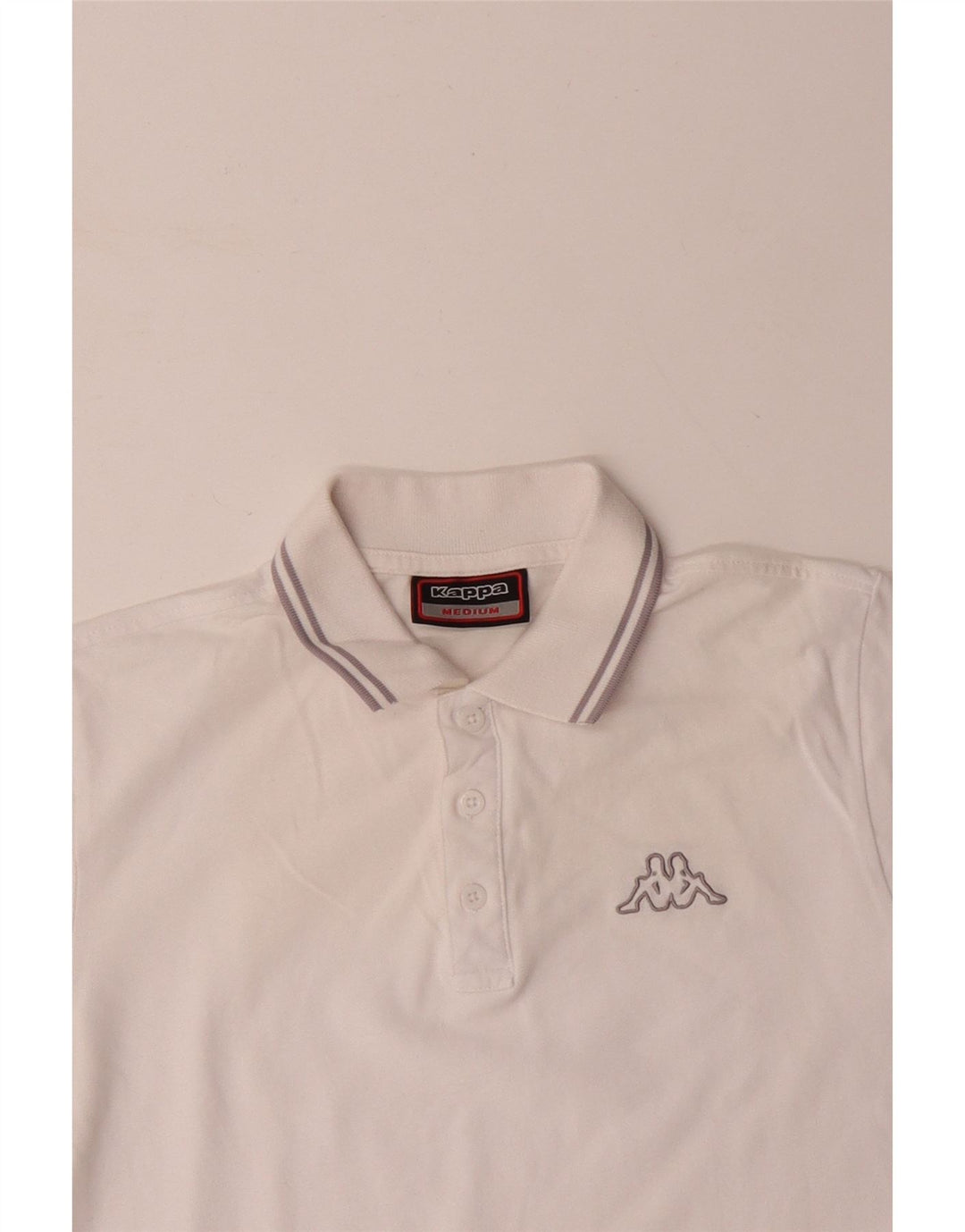 KAPPA Polo Homme Blanc Moyen Coton