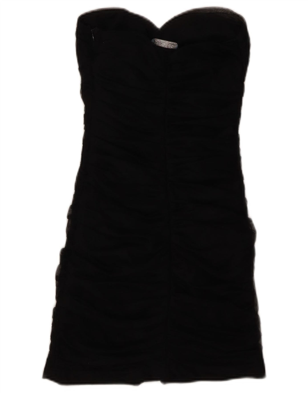 ZARA Robe moulante sans bretelles pour femme UK 8 Small Noir