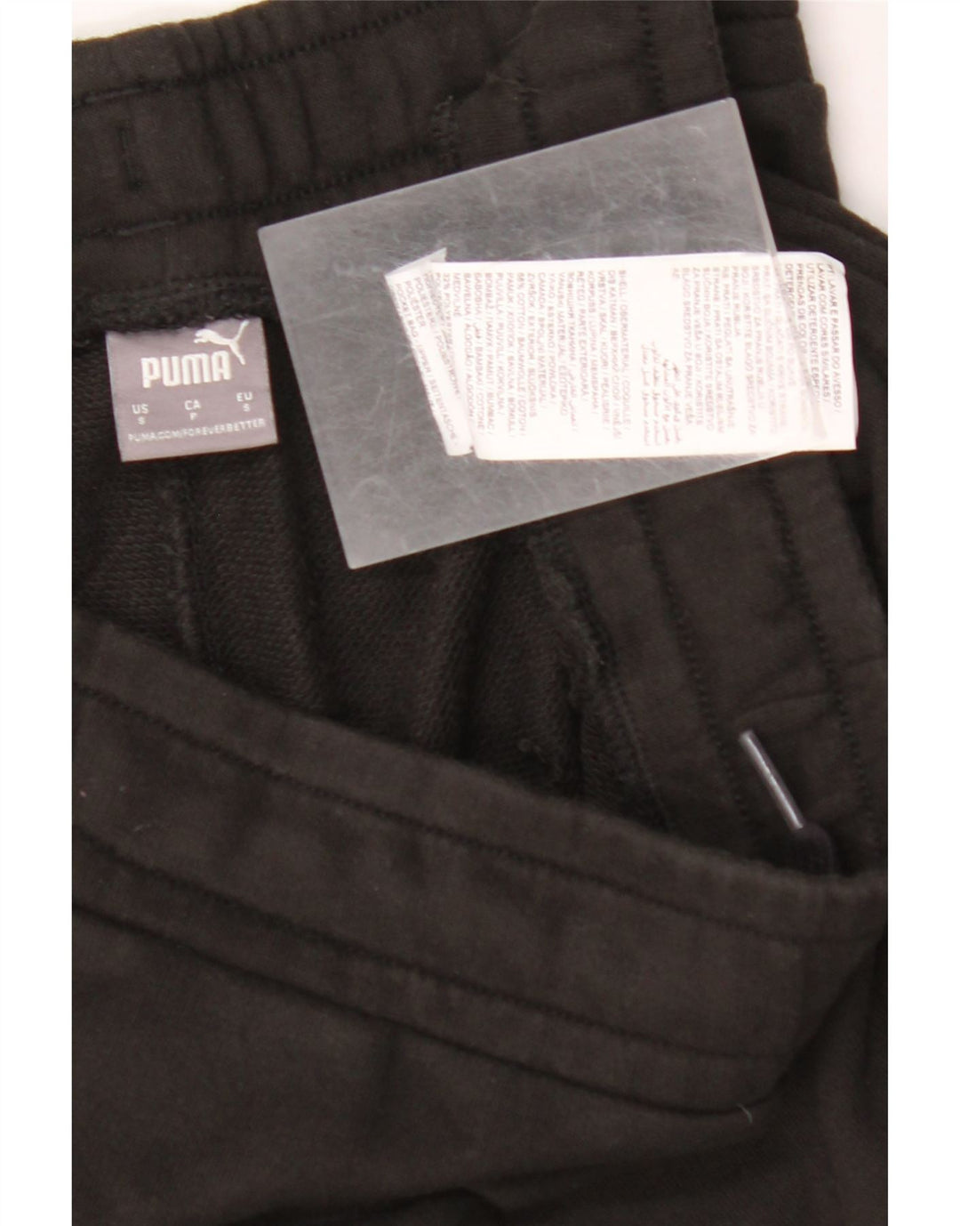 PUMA Pantalon de survêtement graphique pour femme UK 10 Small Noir Coton
