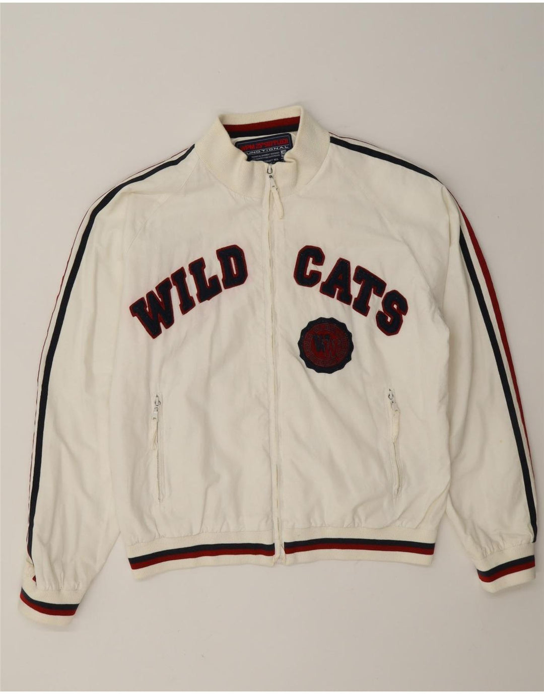 WPM Wildcats Graphic Bomber Jacket UK 40 Grand Blanc Colorblock
