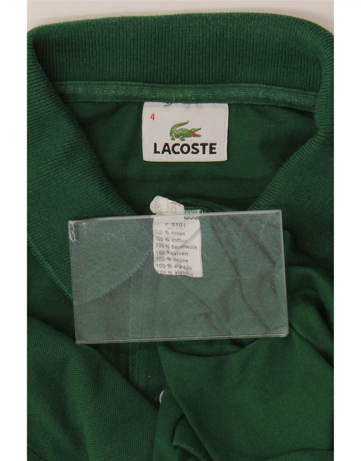 LACOSTE Polo Homme Taille 4 Coton Vert Moyen