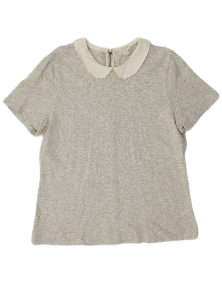 J. CREW Chemisier Femme UK 18 XL Gris Coton