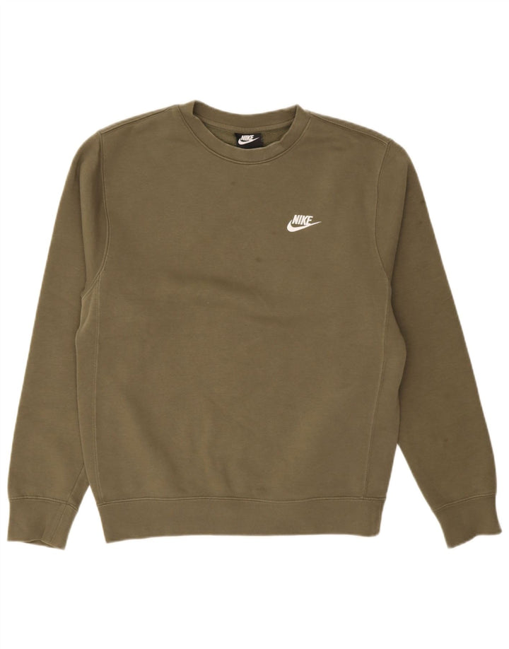 Nike Homme Sweatshirt Jumper XS Kaki Coton