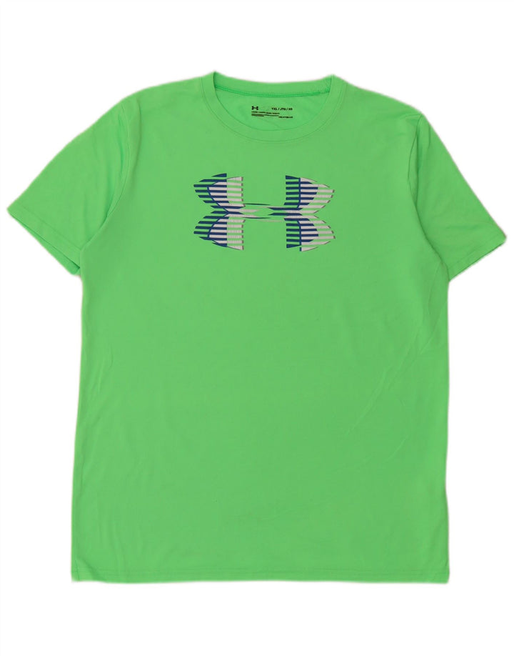 UNDER ARMOUR T-shirt graphique Heat Gear pour garçon 13-14 ans XL Vert