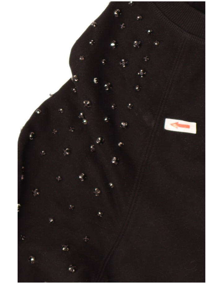 Marks & Spencer Sweat-shirt surdimensionné pour femme UK 6 XS Noir Coton