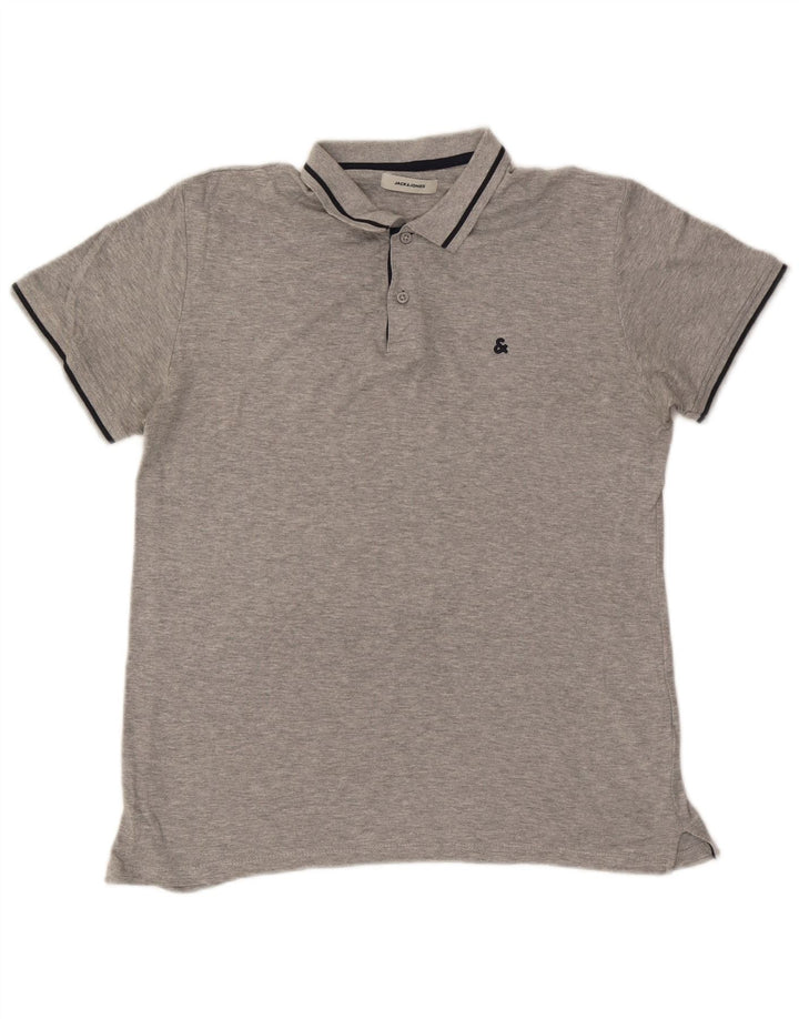 Jack & Jones Polo Homme Gris Moyen Moucheté Coton
