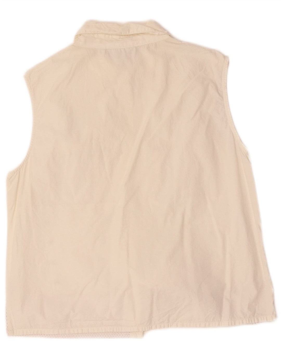 VINTAGE Gilet utilitaire femme IT 44 coton blanc moyen