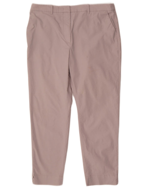Marks & Spencer Pantalon chino taille haute pour femme UK 16 Large W34 L27 Gris