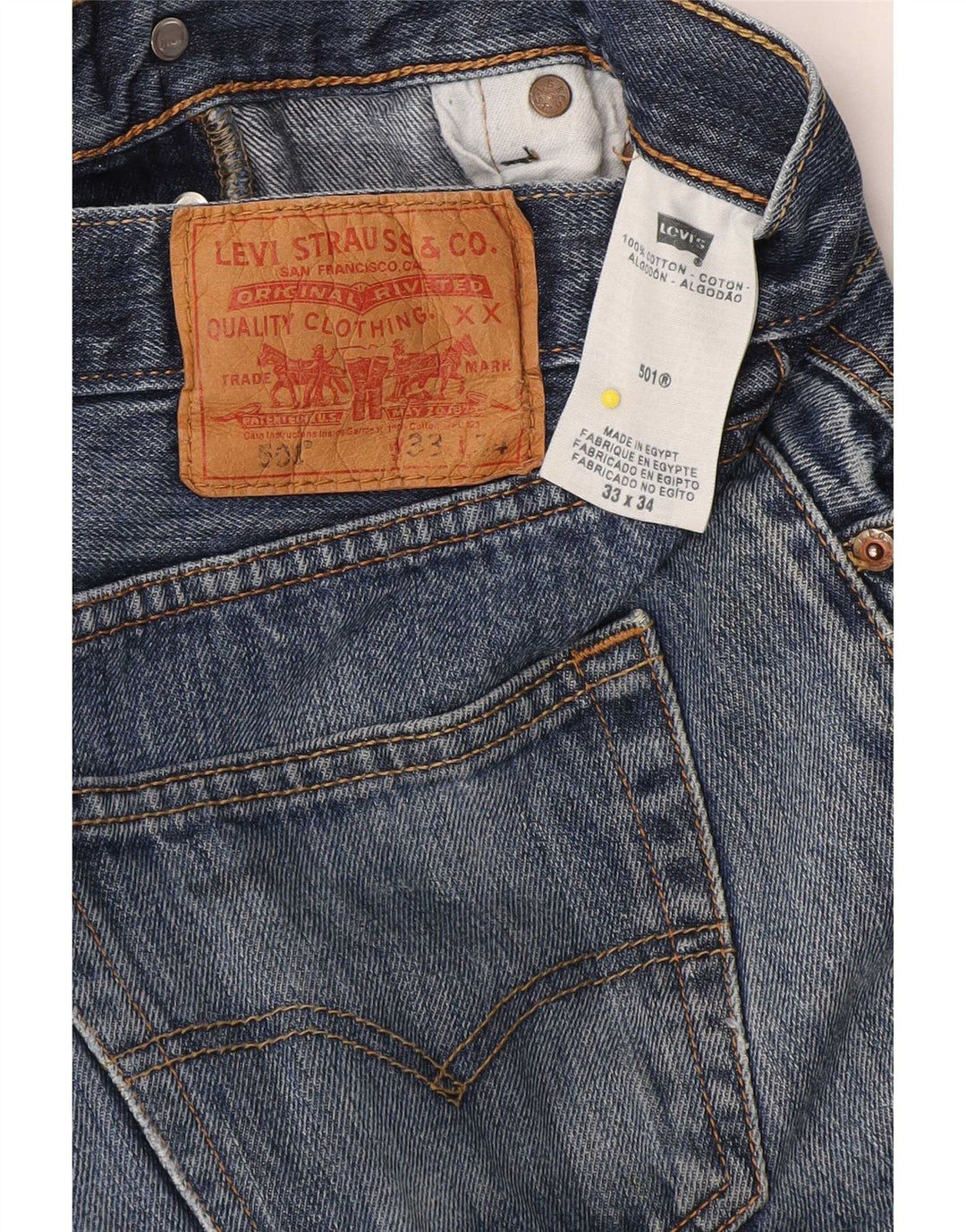 Levi's Jean Droit 501 Homme Bleu W33 L34 Coton