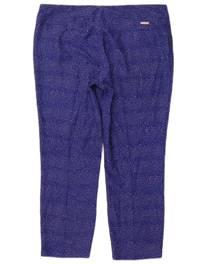 ADIDAS Leggings courts pour femmes UK 16 Grand bleu à pois en polyester